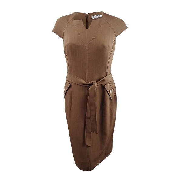 kasper belted sheath dress