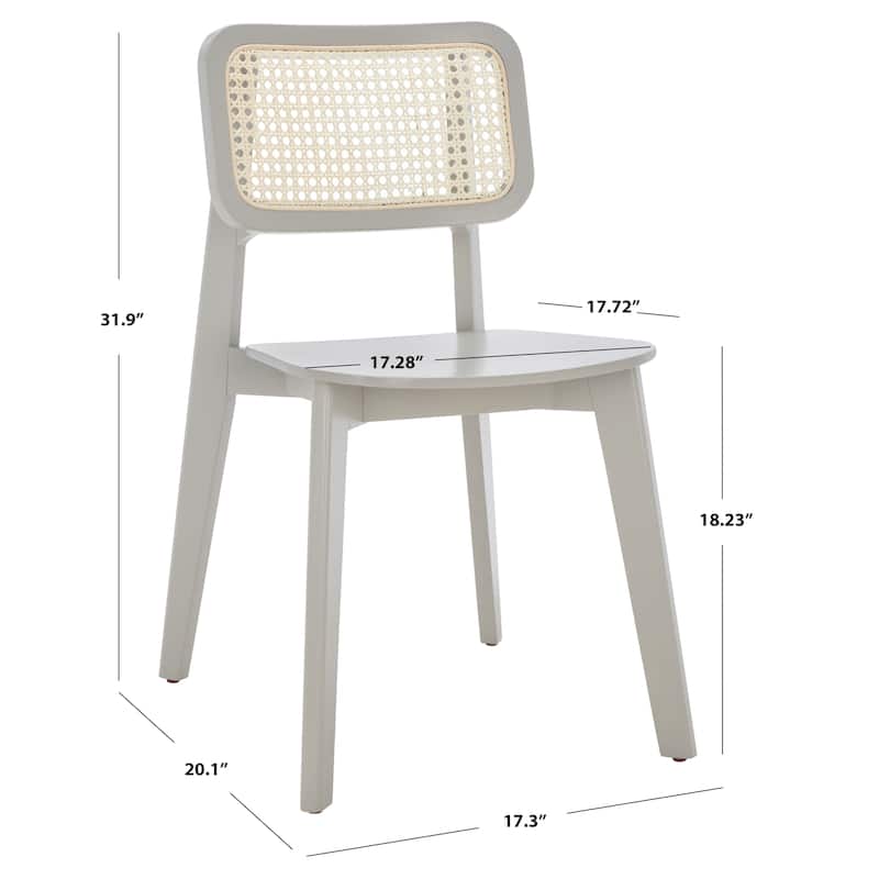 SAFAVIEH Luz Cane Dining Chair - 17" W x 20" D x 32" H - 17Wx20Dx32H