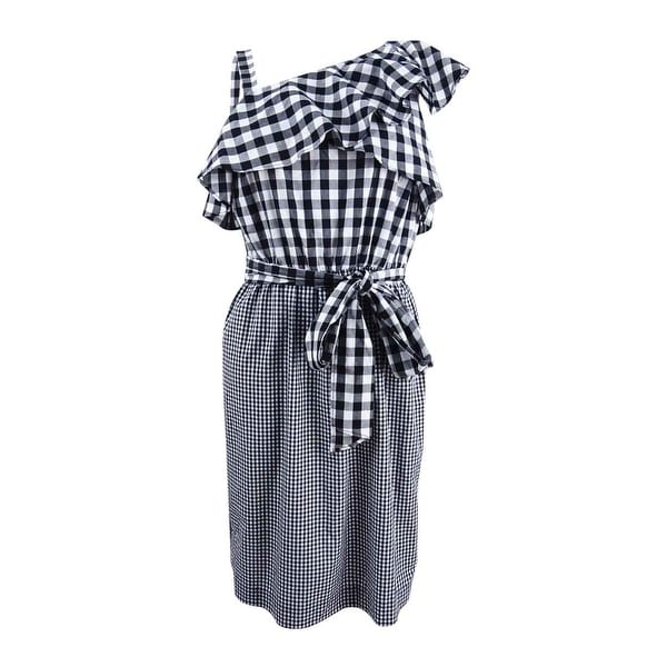 calvin klein gingham midi dress