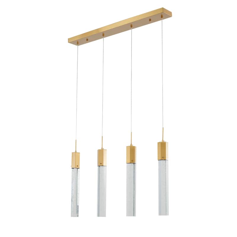 4-Light L36" Gold Frame Island Light