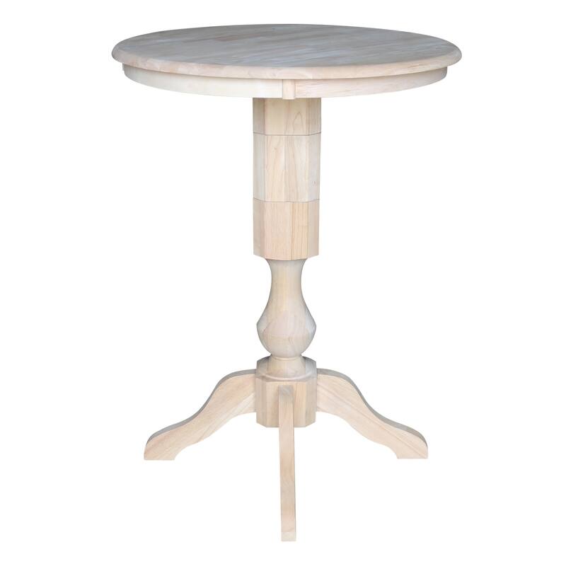 30" Round Top Pedestal Dining Table - Unfinished