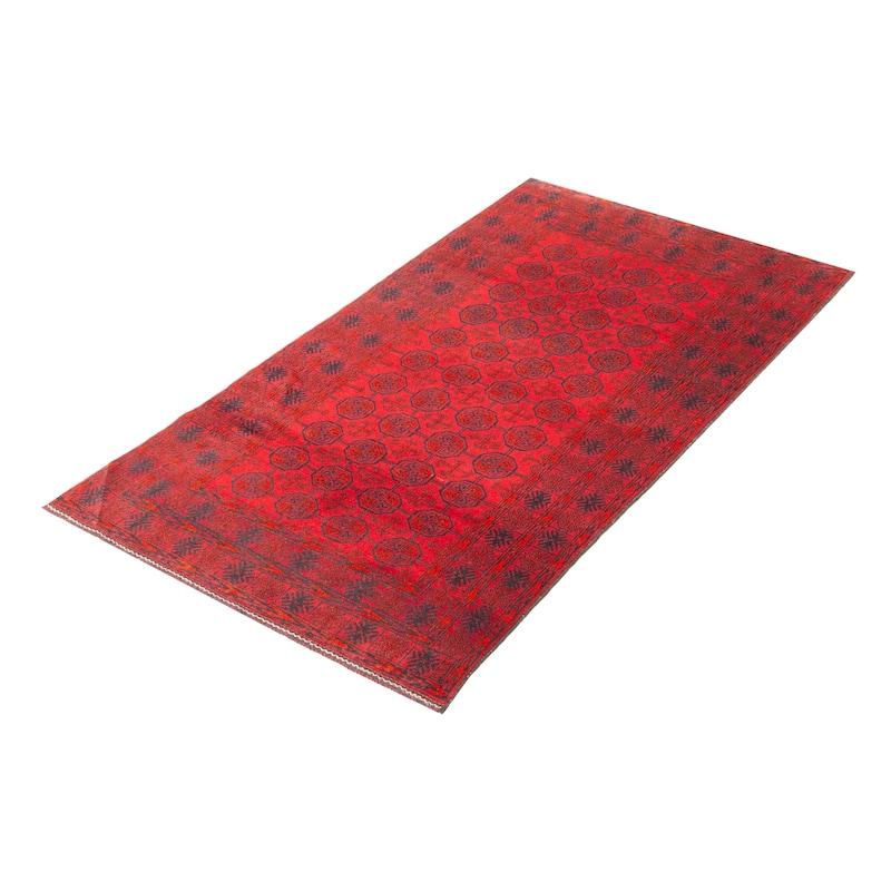 ECARPETGALLERY Hand-knotted Teimani Red Wool Rug - 3'5 x 6'6