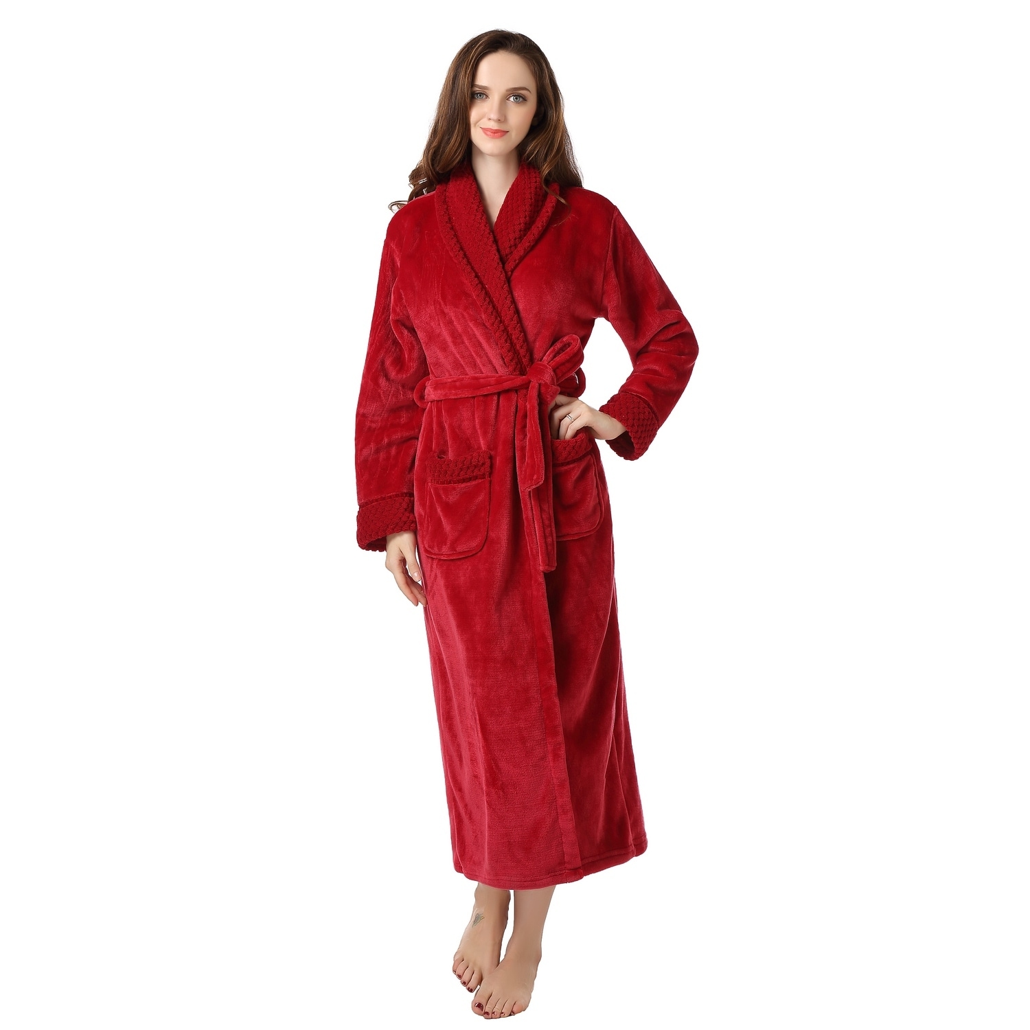 Richie House Women's Plush Soft Warm Fleece Bathrobe - On Sale - Bed Bath &  Beyond - 24072026