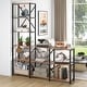 preview thumbnail 3 of 11, Industrial 9 Shelves Bookshelves Ladder Corner Etagere Bookcase