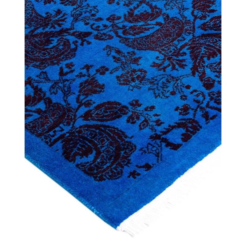 Fine Vibrance One-of-a-Kind Hand-Knotted Area Rug - Blue, 3' 2" x 5' 2" - 3' 2" x 5' 2"