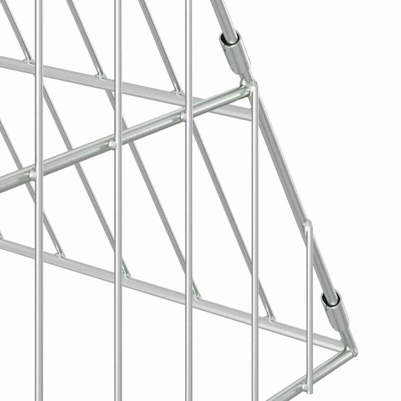 vidaXL Chicken Cage Silver in Galvanised Steel