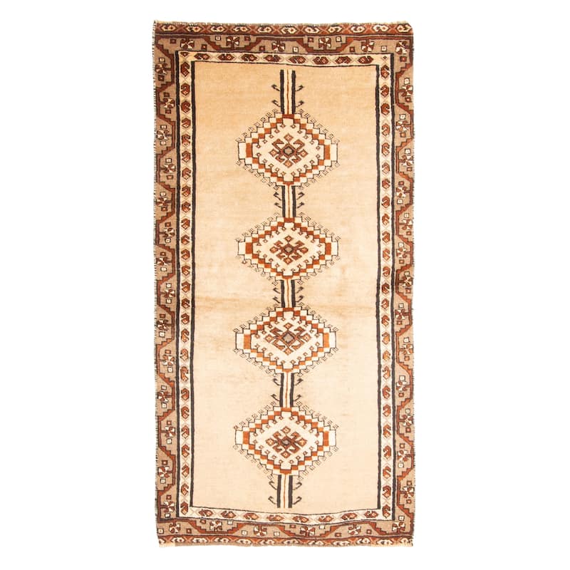 ECARPETGALLERY Hand-knotted Melis Vintage Beige Wool Rug - 2'11 x 5'11