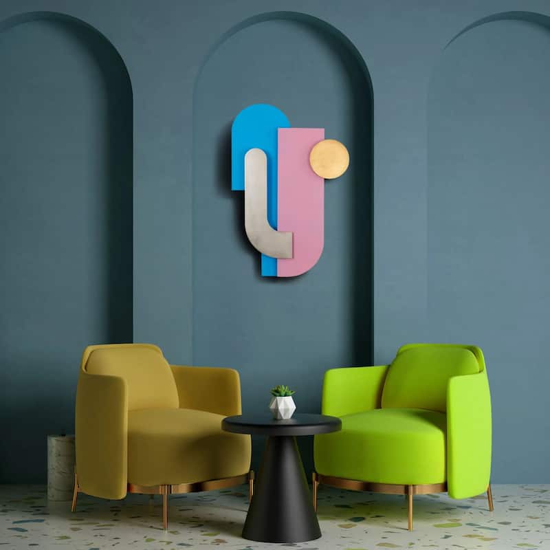 Danny Recycled Steel Colorful 3D Wall Sculpture