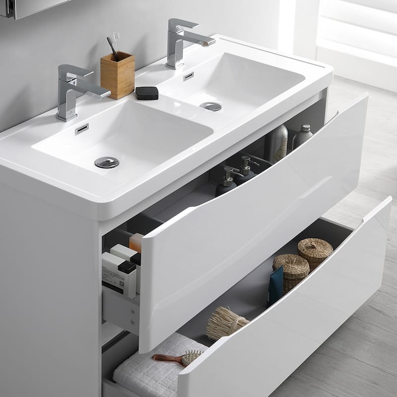 Fresca Tuscany 48" Free Standing Double Basin Vanity Set with Acrylic