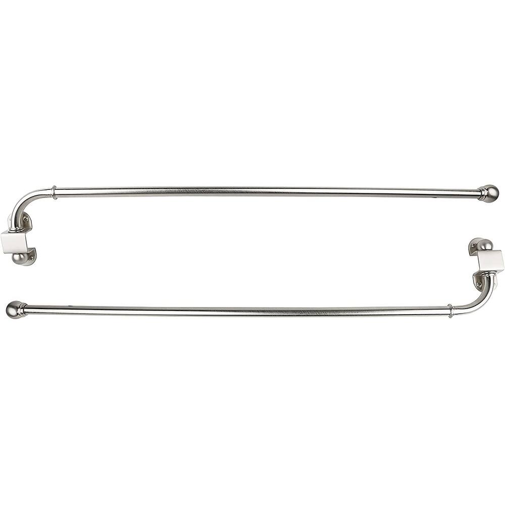 Adjustable Swing Arm Metal Window Curtain Rods (Set of 2)