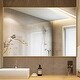 preview thumbnail 25 of 35, Modern Thin Frame Wall-Mounted Hanging Bathroom Vanity Mirror