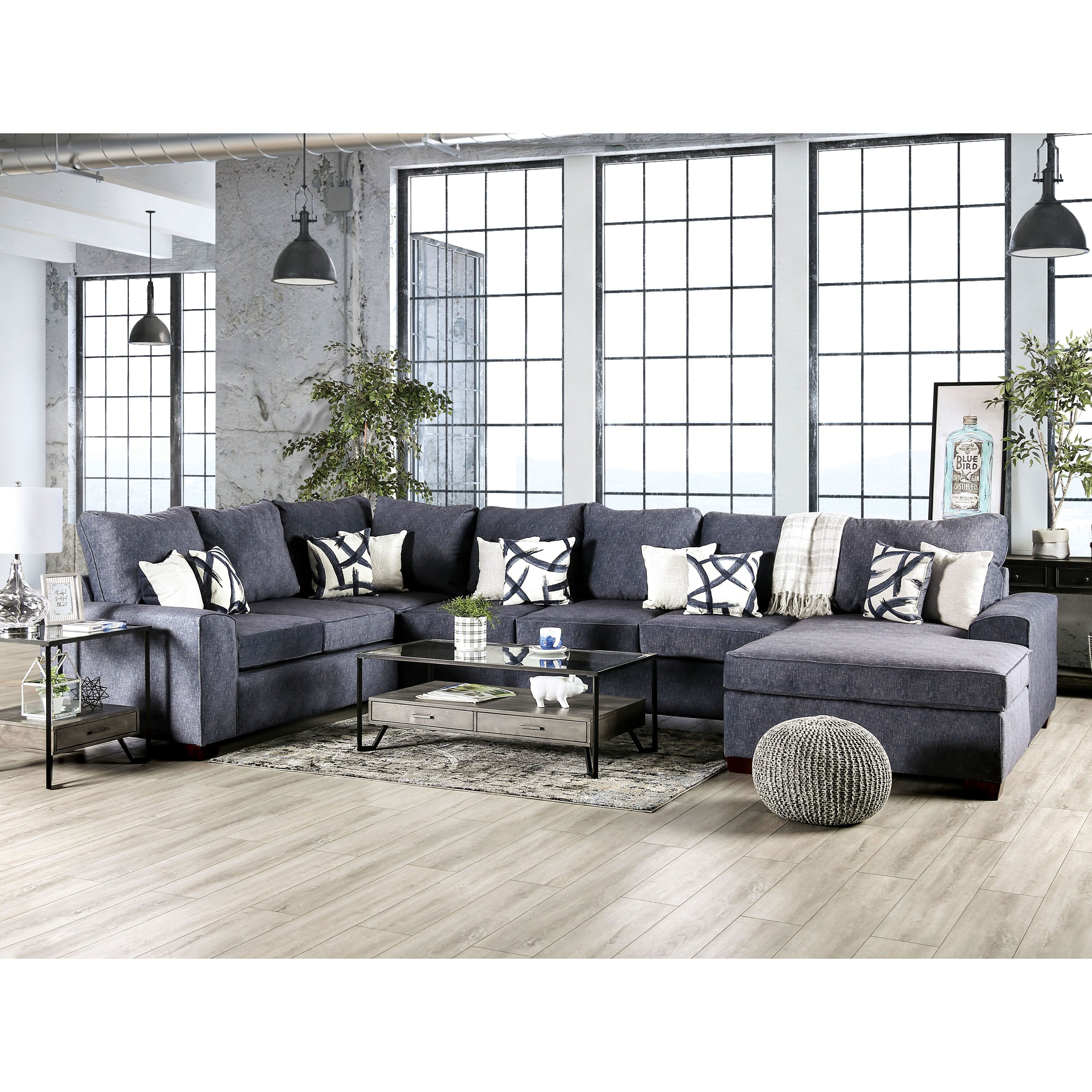 Baxton studio noa fabric left facing outlet storage sectional sleeper sofa with ottoman