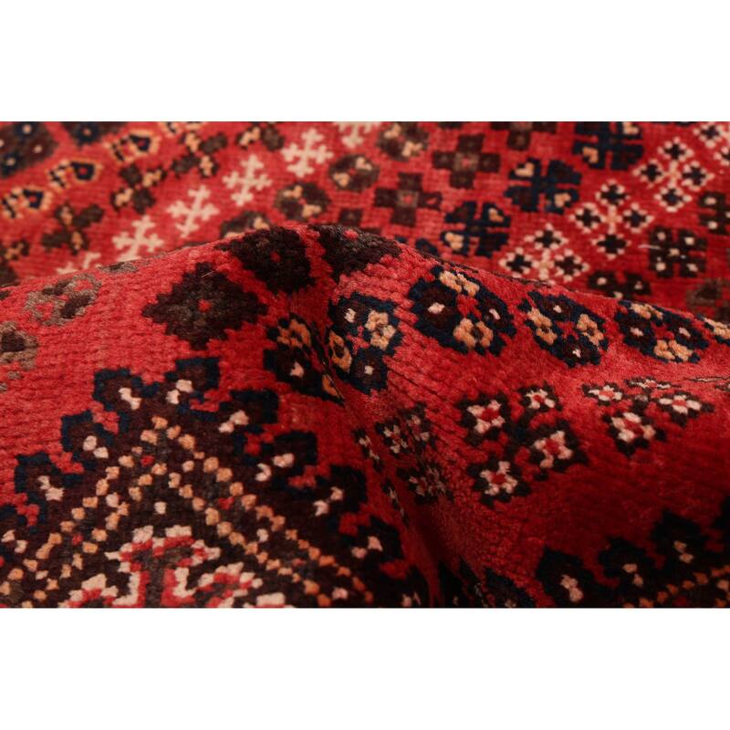 ECARPETGALLERY Hand-knotted Melis Vintage Red Wool Rug - 6'4 x 9'6