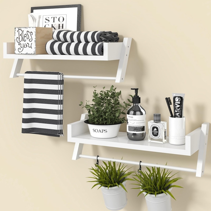 Floating Bathroom Shelves with Towel Basket Bathroom Wall Storage Shelves Over Toilet Bed Bath Beyond 40655839