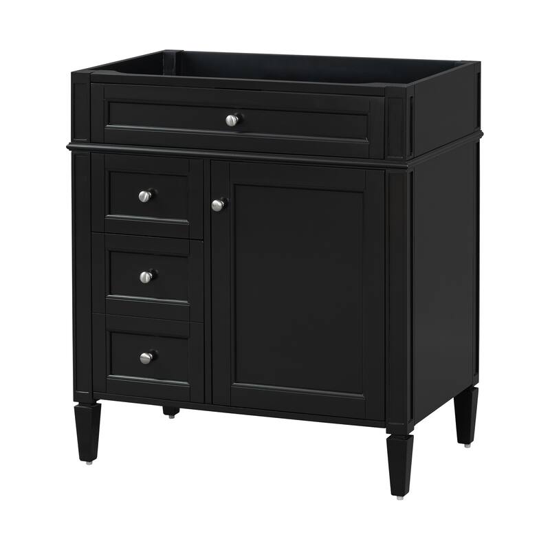 30'' Bathroom Vanity without Top Sink, Modern Bathroom Storage Cabinet with 2 Drawers and a Tip-out Drawer (NOT INCLUDE BASIN)
