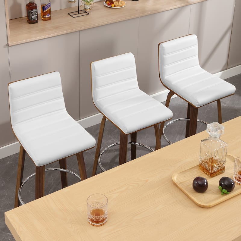 26"/29" Faux Leather Swivel Bar/Counter Stools, Set of 2/3