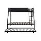 preview thumbnail 3 of 7, Black Twin over Full Metal Bunk Bed with Trundle