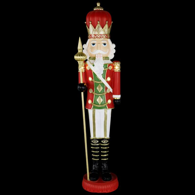22" Red and Gold Christmas Nutcracker with Scepter
