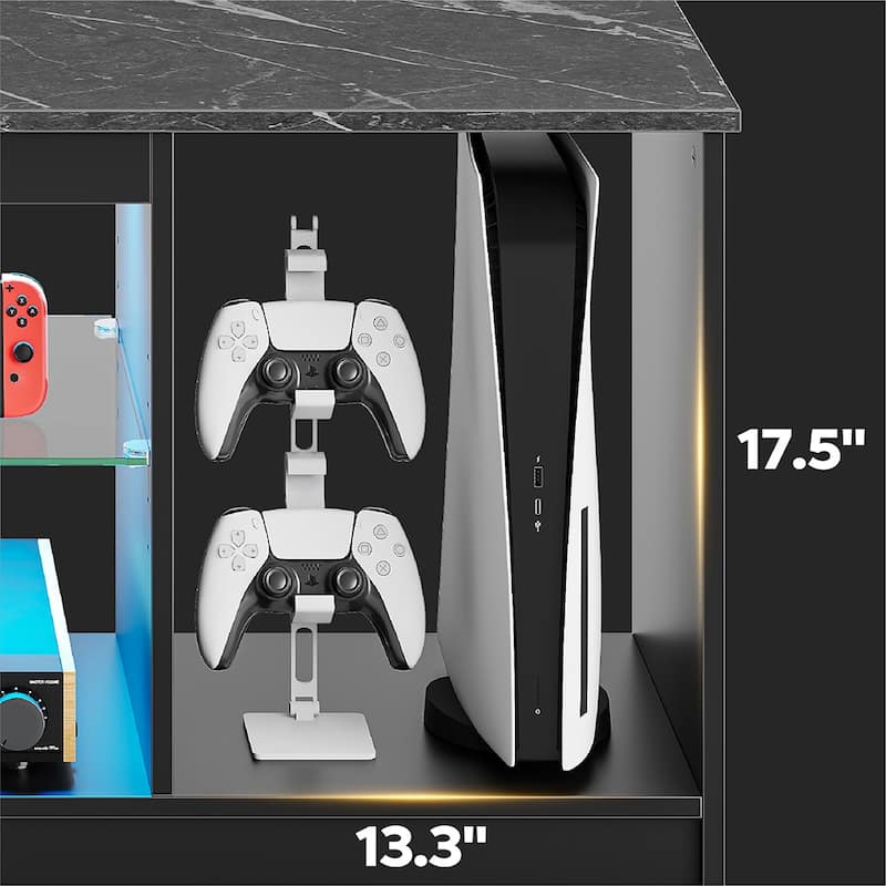 Modern TV Stand for up to 65" TVs Gaming Entertainment Center with Adjustable Shelves for PS5 - 58 inches