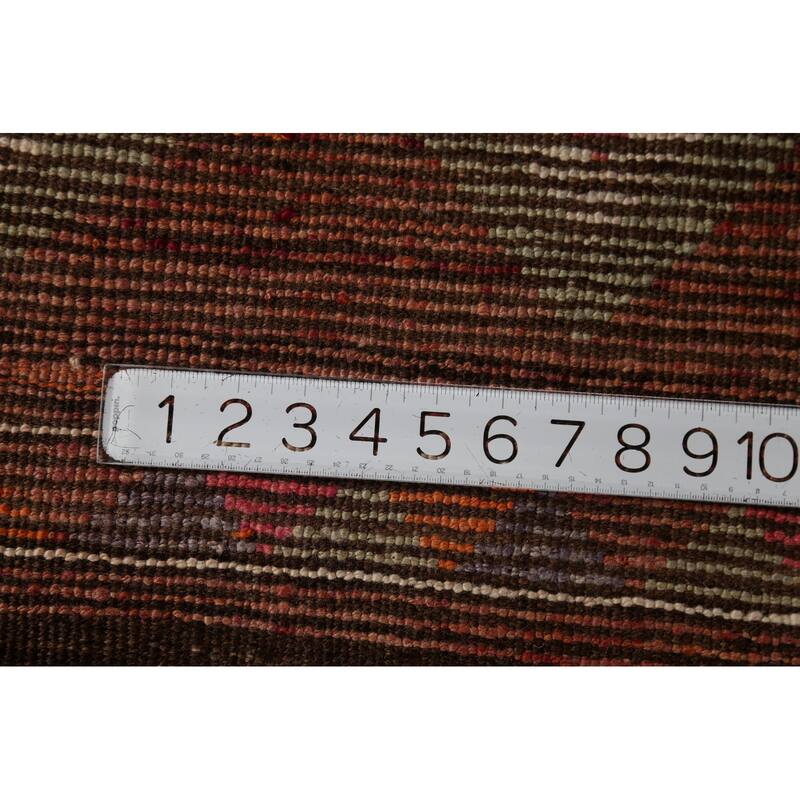 Orange Anatolian Turkish Vintage Runner Rug Hand-Knotted Wool Carpet - 2'9"x 12'9"