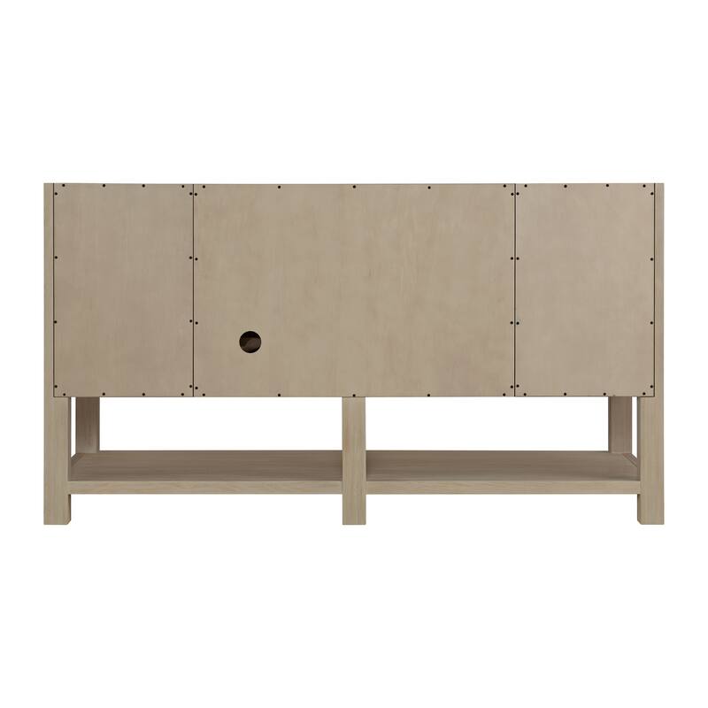 Breckenridge 60" Single Vanity, Whitewashed Oak - 60S