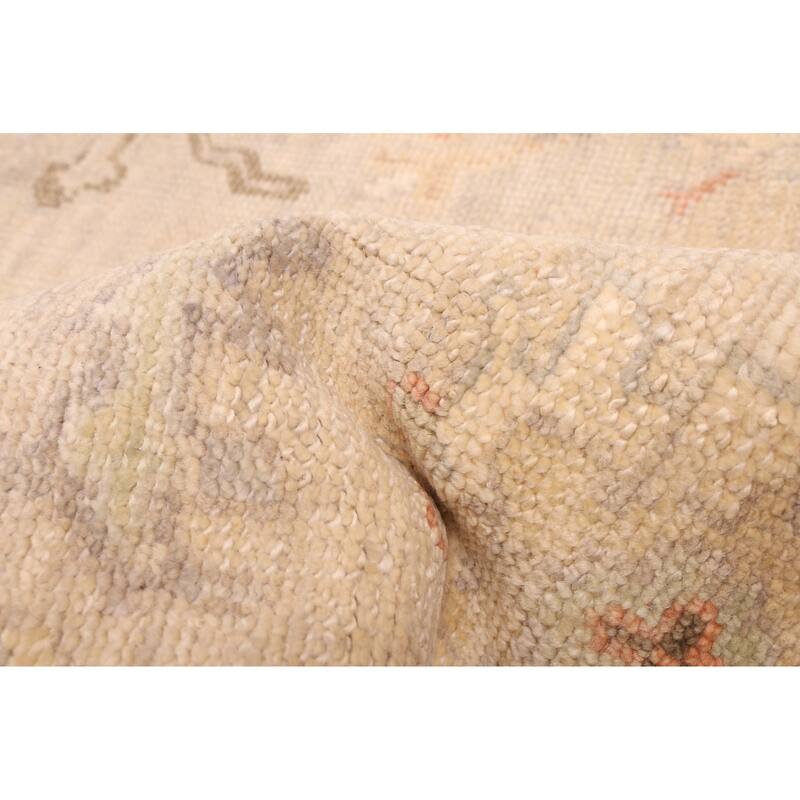 ECARPETGALLERY Hand-knotted Kavya Oushak Beige Wool Rug - 9'1 x 12'1