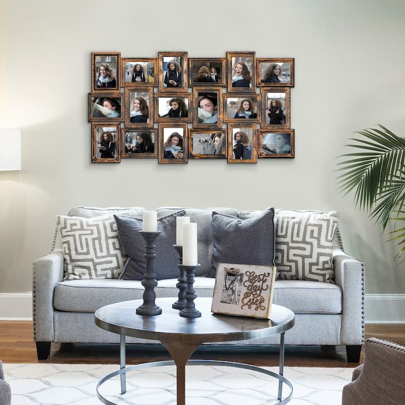 HELLO LAURA 18 Opening 4x6 Large Collage Picture Frame for Wall Decor