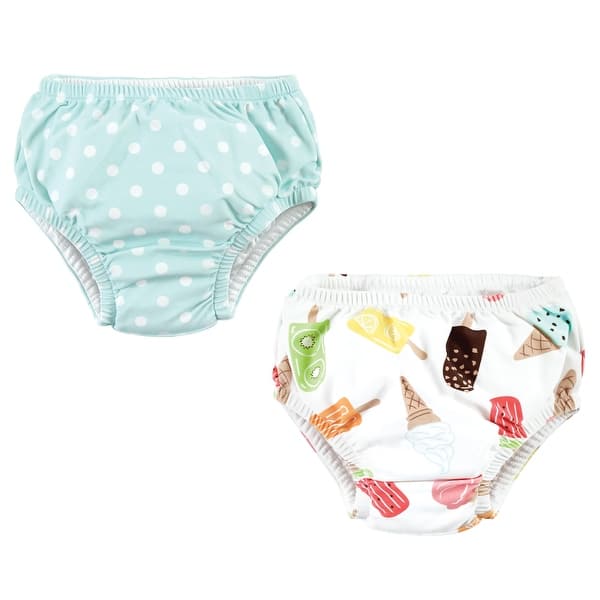 slide 1 of 1, Hudson Baby Toddler Girl Swim Diapers, Ice Cream, 3 Toddler - Ice Cream 3T - Ice Cream