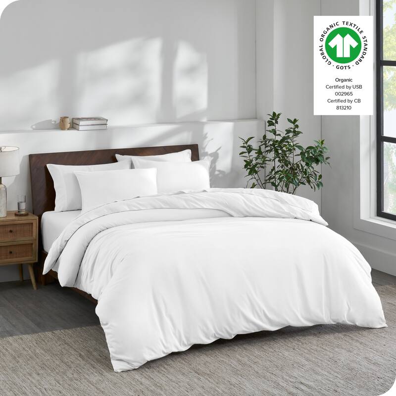 Bare Home Organic Cotton Jersey Duvet Cover Set