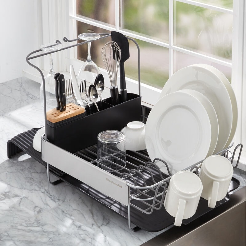 KitchenAid Full Size Expandable Dish Drying Rack 24 Inch
