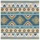 preview thumbnail 5 of 6, SAFAVIEH Handmade Aspen Gunlaug Rustic Boho Wool Rug 6' Square - Blue/Yellow - Square