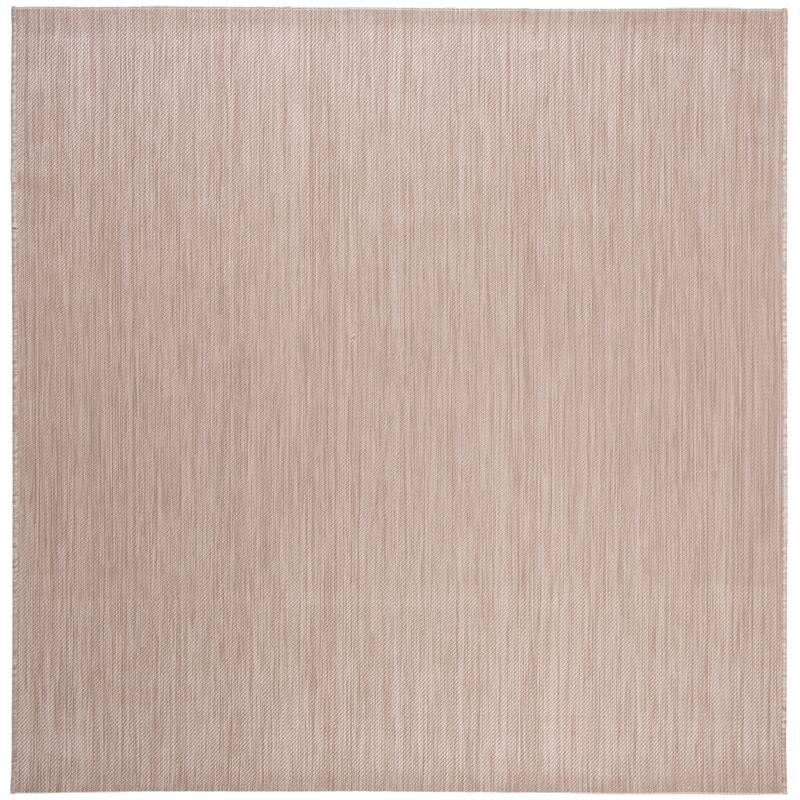 SAFAVIEH Beach House Guylene Indoor/ Outdoor Waterproof Patio Backyard Rug - 6'7" Square - Beige