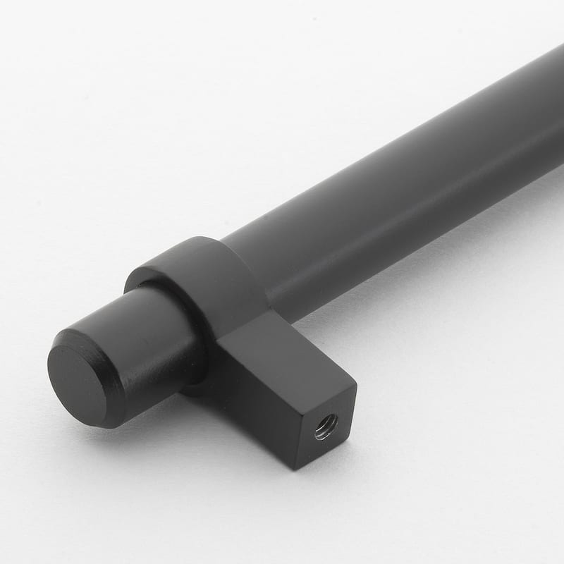 GlideRite 5-Pack 3-inch Center Solid Steel Euro Cabinet Pull Black