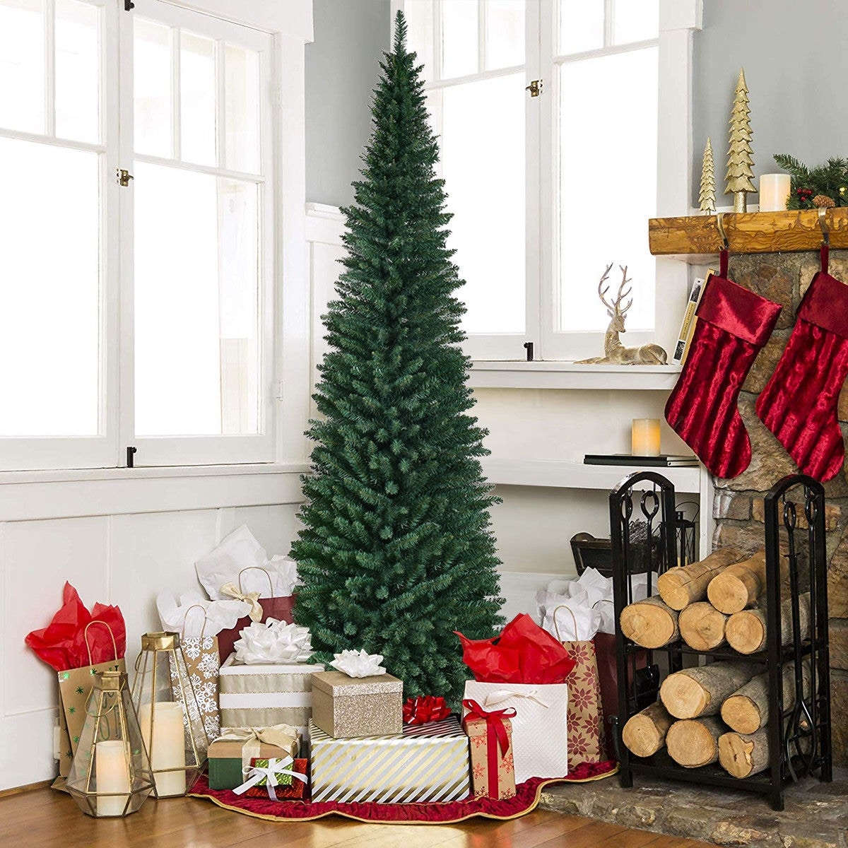 Shop Gymax 9 Pvc Artificial Christmas Tree Holiday Decor Slim