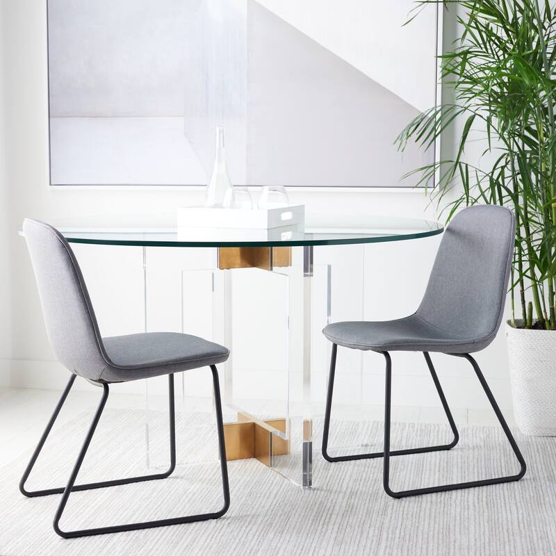SAFAVIEH Herma Mid-Century Dining Room Chair (Set of 2) - 20.5" W x 16.5" L x 32.3" H - 20Wx17Dx32H