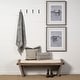 preview thumbnail 1 of 11, Mercana Elaine I Cream Fabric Seat w/ Brown Wood Entryway Bench - 58"W x 15"D x 20"H 58"W x 15"D x 20"H - Cream