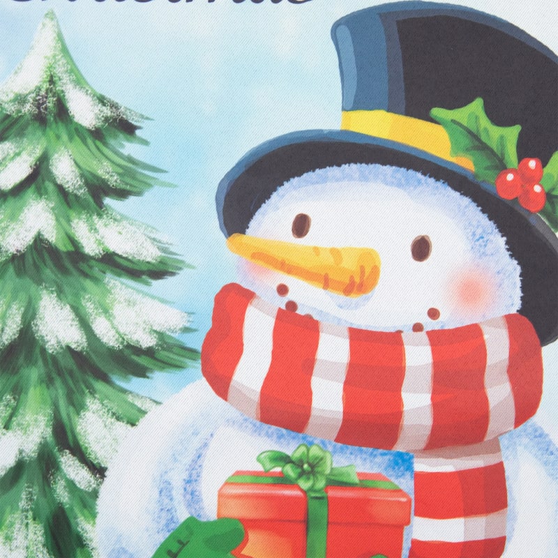 Merry Christmas and Snowman Outdoor House Flag 28" x 40"