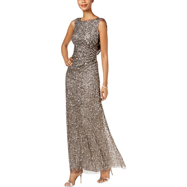 Adrianna Papell Womens Evening Dress Sequined Formal