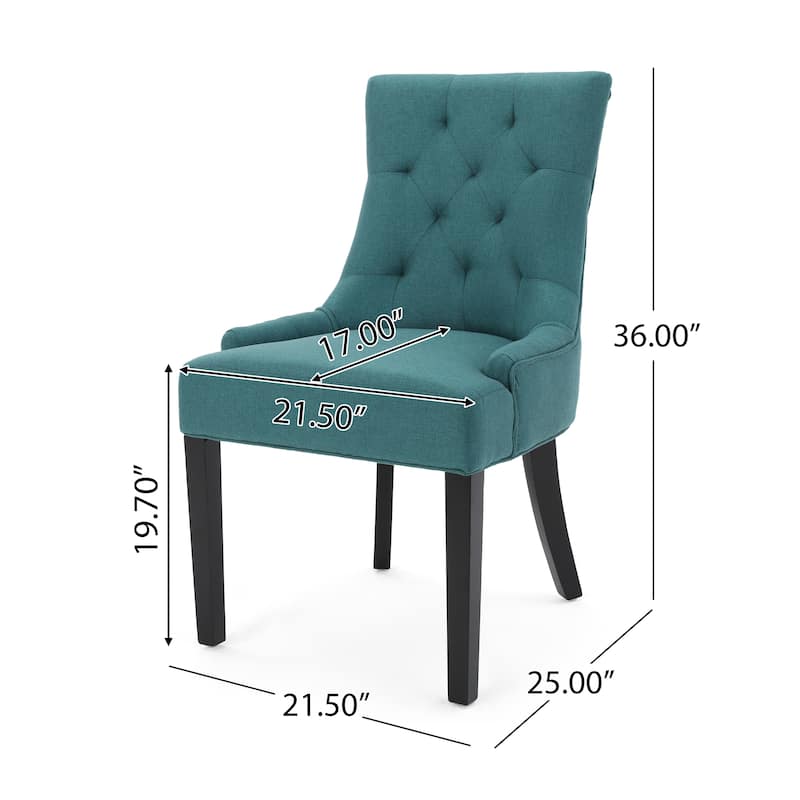 Wingback Dining Chair Set of 2, Fabric Side Dining Chairs Upholstered Dining Room Chairs with Tufted Back, Living Room Chairs