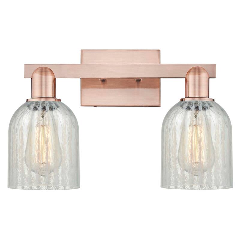 Innovations Lighting 716-2W-11-16 Caledonia Vanity Caledonia 2 Light - Antique Copper / Mouchette