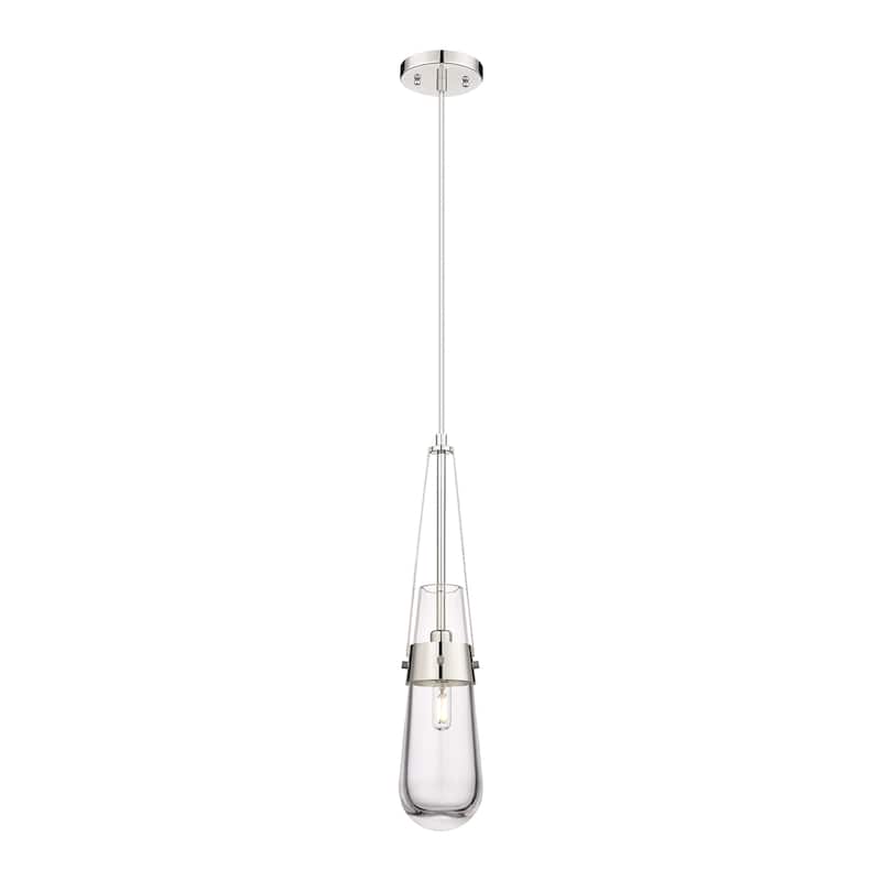 Innovations Lighting Milan - 1 Light 4" Cord Hung Pendant - Clear/Polished Nickel