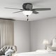 preview thumbnail 1 of 23, Hunter 52" Newsome Flush Mount Ceiling Fan with LED Bowl Light Kit and Pull Chain Matte Black