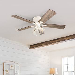The Gray Barn Osborne 52-inch Coastal Indoor LED Ceiling Fan with Pull Chains 5 Reversible Blades - 52