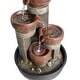 preview thumbnail 10 of 8, 15.7-inch High Tiered Rock Water Fountains Indoor Waterfall Feature