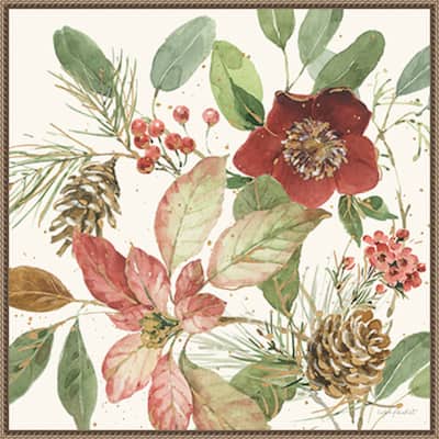Winter Blooms II by Lisa Audit Framed Canvas Wall Art Print