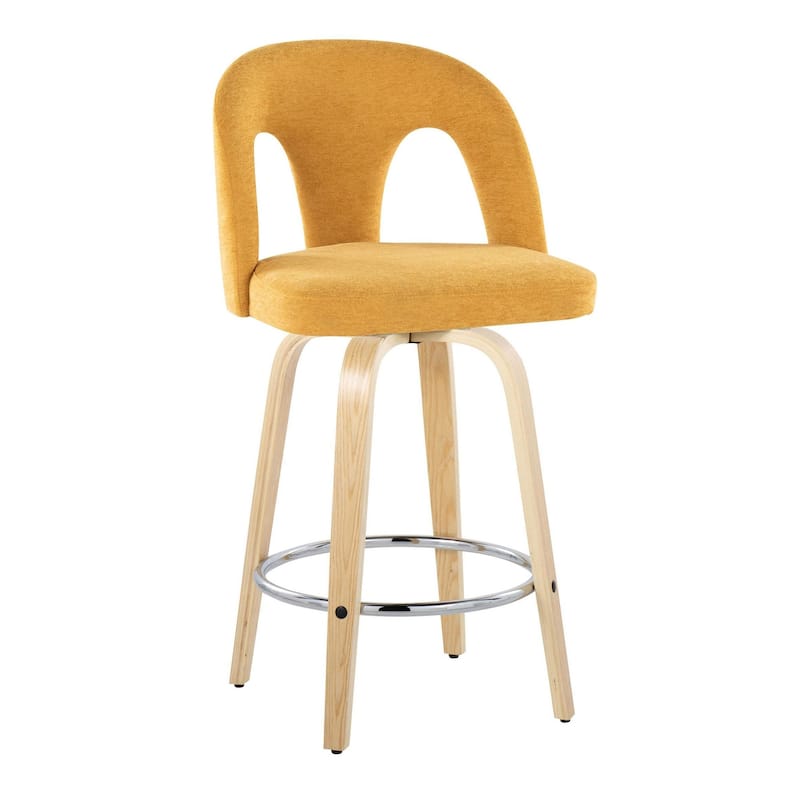 Ava Upholstered 26" Fixed-Height Counter Stool - Set of 2