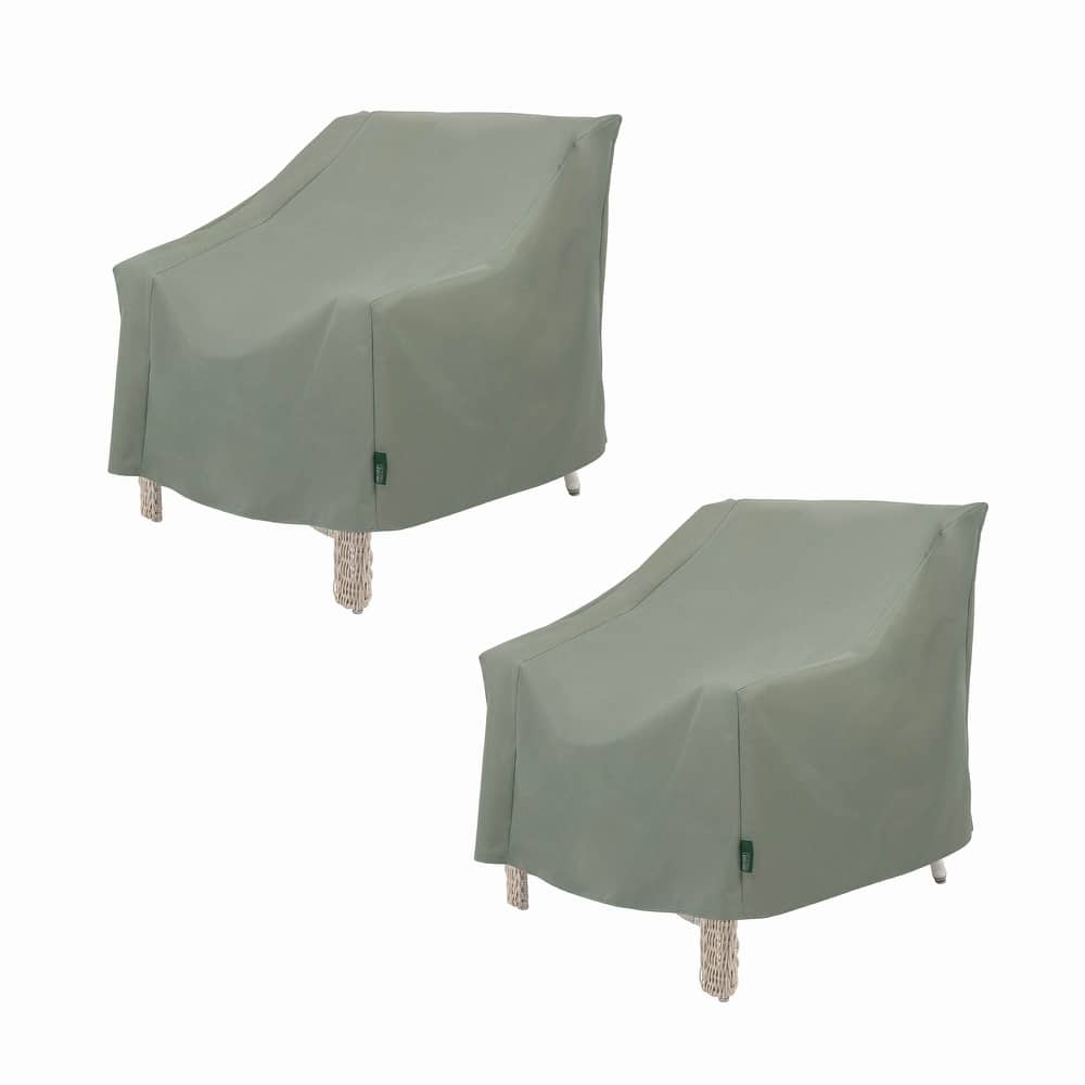 Modern Leisure Basics Patio Chair Cover, 33"L X 34"W X 31"H, 2-Pack, Sage - 33"L x 34"W x 31"H