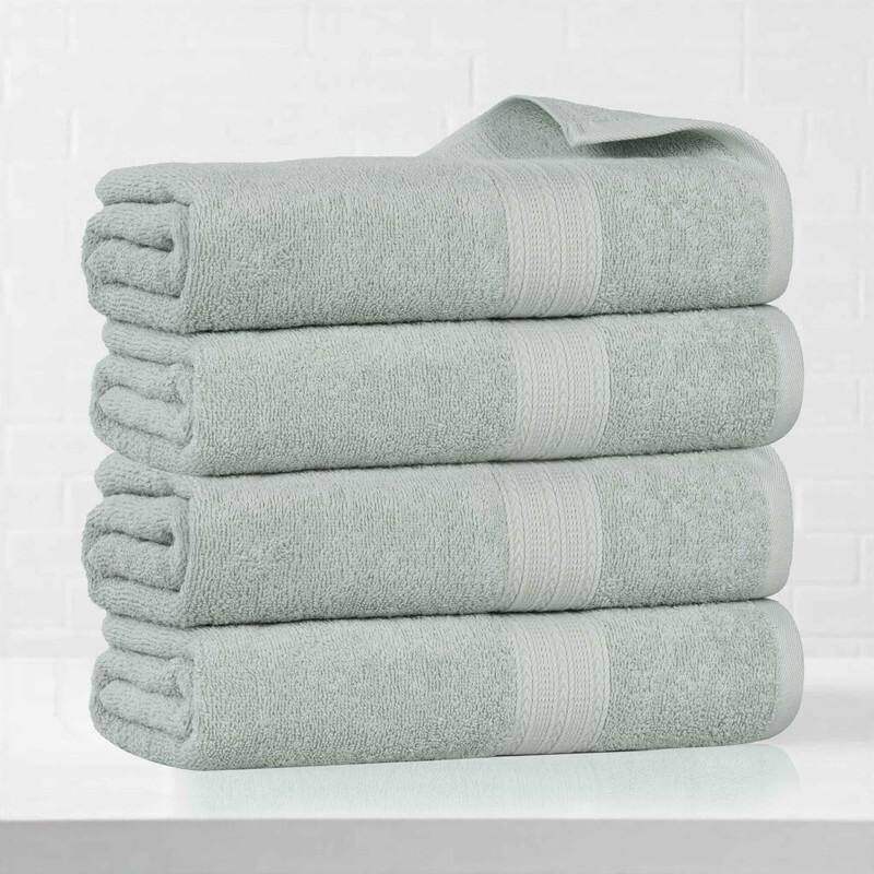 Eco-Friendly Sustainable Cotton Bath Towel by Superior (Set of 4) - Aqua Marine