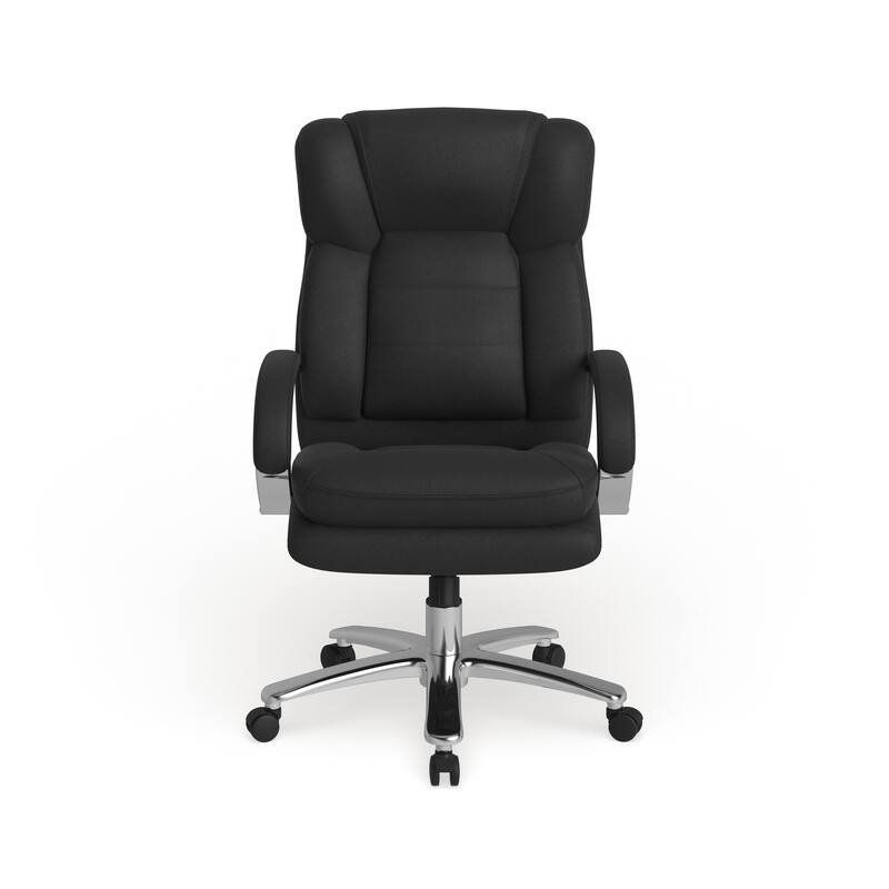 Intensive Use Big & Tall Upholstered Swivel Office Chair with Loop Arms