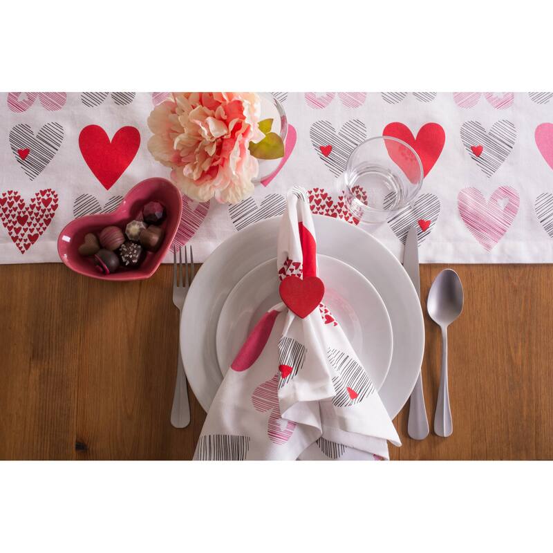 DII Valentines Day Print Napkin (Set of 6)